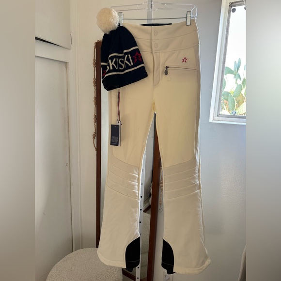 Perfect Moment Aurora Cream Flare Ski Pants RED STAR MODEL - Picture 5 of 14